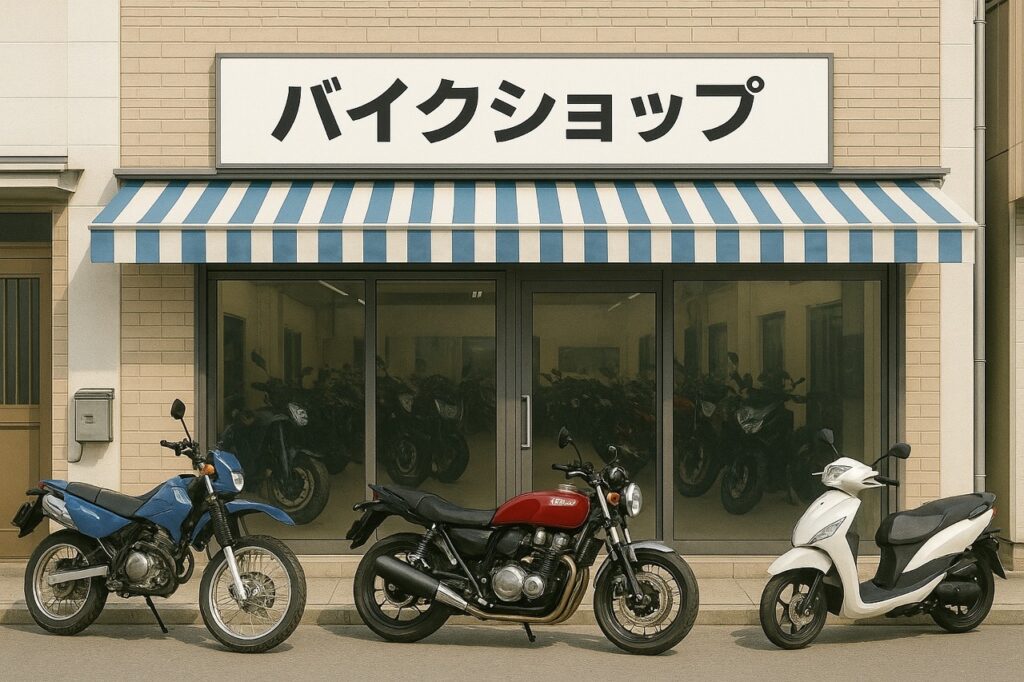 スーパーカブ購入におすすめの「街のバイク屋」外観イメージ