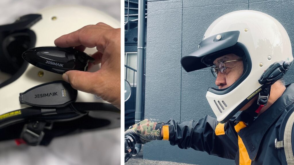 JESIMAIK H7SとH6を比較。H7S本体と実際にヘルメットへ装着して使用する様子
